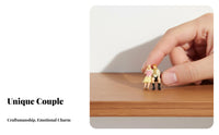 1:64 Miniature Couple Figurine Collectible Gift 1:64 Scale Couple Figurine Tiny Lover Figures Creative Decoration for Collectors