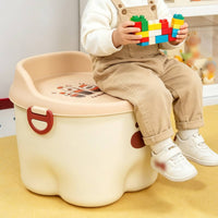 Seat-Style Storage Stool PP and Lidded Storage Stool Rounded