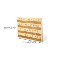 Raised Dots Braille Alphabet Board Engraved Letters Wooden Braille Board