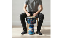 Hand Drum with Carrying Bag Handcrafted African Drum Padded Bag with Shoulder Straps for Beginners, Students, Music Lessons