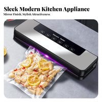 Dry and Wet Foods Vacuum Sealing Machine English Control Panel Countertop Vacuum Sealer