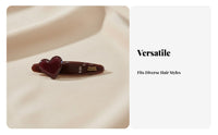 Red Heart Hair Barrette Korean Design Heart Hair Barrette Side Bangs Barrette Valentine's Day Themed Fashionable for Women