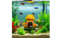 Toadstool House with Hollow Arch Safe Aquatic Tank Shelter Small