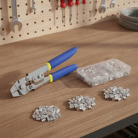 Ratcheting Wire Rope Crimping Pliers High-Leverage Crimping Tool with Sleeves Non-Slip Wire Rope Crimper Long-Lasting for Mechanics, Workshop, Garage