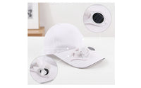 Adjustable Solar Powered Fan Hat Cotton Solar Fan Hat Detachable Protection for Promotions