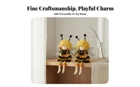 2 Pieces Cute Design Hanging Bee Girl Plushie Festival Themed Hanging Fairy Bee Doll Great Gift for Children, Nature Lovers, Home Decor