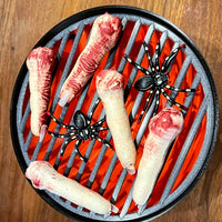 Halloween Decorative Electronic Fire Pit Lamp with Evil BBQ Grill Prop