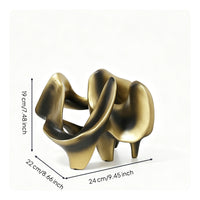 Tabletop Sculpture Lustrous Hollow Sculpture Minimalist for Bookshelf