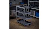 Four-Tier Utility Cart Multi-Purpose Metal Cart with Handle Space-Saving