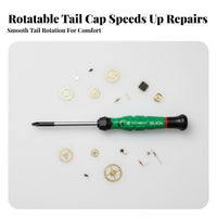 Precision Screwdriver Set Rotating Cap Precision Screwdriver Ergonomic Handle Electronics Repair Tool Kit for Professionals, Hobbyists