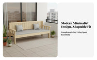 hardwood Wood Frame 3-Seater Wooden Sofa New Chinese design Living Room Seating With backrestrest Household Furniture Minimalist Design for Apartment Dwellers, Homeowners, Interior Decorators, Small Spaces, Balcony, Bedroom, Lounge Area