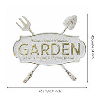 Rustic Metal Garden Simple to Hang to Hang Vintage Iron Plaque Pre-Drilled Holes Home Decoration for Balcony