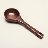 Long-Handled Wooden Ladle with Hanging Hole Deep-Bowl Wooden Ladle Heat-Resistant Serving Spoon Smooth for Cooking