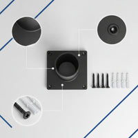 Outdoor Post-Mounted Fixture Base Adapter Rust-Resistant Pier Mounting Base with Mounting Hardware Bolt-down