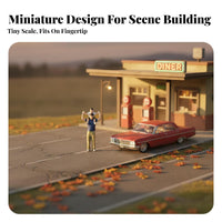 Father and Son Figurine Three-Dimensional Printed 1:64 Scale People Model Shoulder Ride Miniature Figure High Intricacy