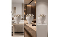 Vase with Ruffled Edges Organic Ceramic Vase Artful Simplicity Vessel for Mantel