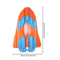 Inflatable Airplane floats Heavy-Duty Water Activity Board Easy to Carry Inflatable Board with Handles for Young Children, Beach, Lake