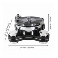 Minimalist Audio Disc Player Decor Modern Vinyl Turntable Ornament Stainless Steel Look Turntable Ornament Decorative Display Piece for Showroom, Hotel Lobby, Club