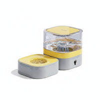Transparent Cat Drinking Fountain Two-Tone Cat Water Fountain Rounded Perforated for Cats, Small Pets