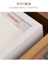 三顿半咖啡相框diy泡泡玛特盲盒收纳中空玩具小汽车摆台展示架 【仅相框】方10寸【25*25cm】（挂墙）大约可放42个咖啡罐 原木色