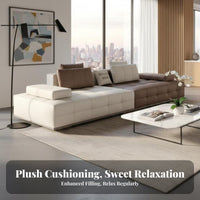 Straight Line Sectional Sofa Italian Minimalist Design Living Room Furniture Light Luxury Aesthetic Couch for Young Adults, Home, Lounge Area, Bedroom