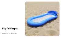 Inflatable Pool Hammock Sturdy PVC Material Water Hammock Float Easy to Inflate Mesh Pool Lounger for Adults, Family, Summer Vacation, Beach, Spa