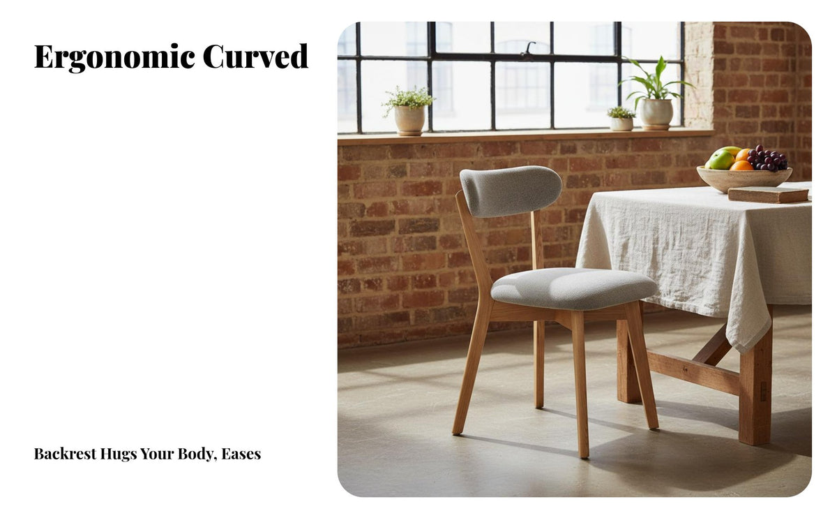High-Density Foam Cushion Solid Wood Dining Chair Stable and Sturdy Upholstered Dining Chair Easy to Clean Wear-Resistant Upholstery for Restaurant Owners, Homeowners, Apartment Dwellers, Living Room, Bedroom