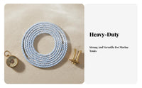 Wear-Resistant Double Braided Rope High Strength Double Braided Anchor Rope Low-Stretch Yacht Anchor Line for Boaters, Sailors, Anchoring, Sailing, Rigging, Docking