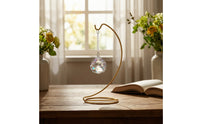 Metal Ornament Stand with Crystal Decorative Tabletop Hanger with Crystal Ornament Display Stand with Round Base Stable Sleek