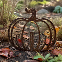Pumpkin Wind Chime Outdoor Garden Decor Hollow Metal Wind Vane