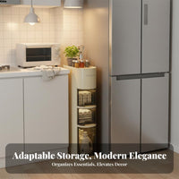 Slim Narrow Space Cabinet Multi-Layer Drawers Narrow Rolling Storage Unitary