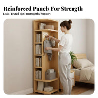 Space-Saving Corner Hall Tree Multi-Functional Corner Storage Unit complimentarystanding Garment Rack Easy Assembly for Apartment Dwellers, Homeowners, Families, Bedroom, Small Spaces, Entryway, Dorm Room