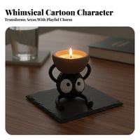 Soot Sprite Tea Light Holder 3D Printed Fluff Particle Candle Stand Cute Design Cartoon Character Candle Vessel for Anime Fans, Desktop, Office