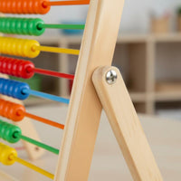 10-Row Wooden Abacus Multi-Functional Kids Abacus Colorful Beads Learning Toy Number Recognition for Elementary School Students, Preschoolers, Home Study, Classroom