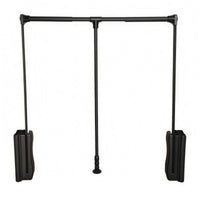 Double-Dampener Lift-down Wardrobe Rod Damping Pull-out Hanging Rod Heavy Duty Closet Lift Soft-Close