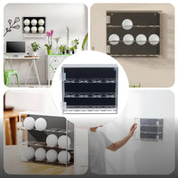 Acrylic Golf Ball Display Case Dust-Shielded Golf Ball Display Case Dustproof Wall Mount Baseball Holder for Collectors