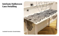 arachnidweb Tablecloth Creates Spooky Atmosphere arachnid Web Doily Lace Design