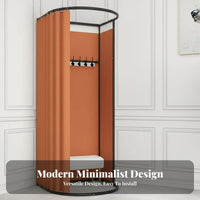 Foldable Design Mobile Dressing Room Easy Assembly Portable Fitting Room Thickened Light-Blocking Material Mobile Changing Booth Sturdy Frame for Clothing Shop Owners, Temporary Shop Operators, Street Markets, Outdoor Events, Shopping Malls, Photo Studios