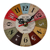 Compact Size Small Round Desk Clock Easy to Read Frameless Decorative Clock Non-Ticking for Homeowners, Adults, Home Decor, Bedroom, Kitchen