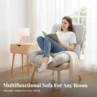 Ergonomic Design Upholstered Accent Chair Thick Cushioned Upholstered Armchair High spine support Single Sofa Sturdy Frame for Apartment Dwellers, Homeowners, Bedroom, Study Room, literary corner, Home Office