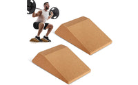 Sloped Cork Squat Ramp Angular Cork Ramp Block Natural Finish Squat Support Block Storage Bag