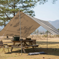 Adjustable Tent Awning Support Poles for Camping, 1.9m-2.4m