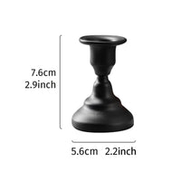 Metal Candle Holder Romantic Black Candle Stand Stable Base for Wedding