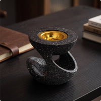 Resin Scent Burner Sculptural Scent Holder with Metal Cup Stable for Home Decor, Office