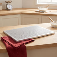 Rectangular Perforated Baking Tray Commercial-Style Perforated Baking Sheet Professional Pastry Tray with Holes Reinforced for Home Kitchen