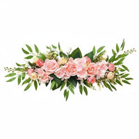 roses Flower Garland Realistic Look Artificial Flower Swag Wedding Arch Flowers for Home, Party