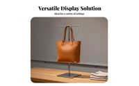 Crossbar Display Stand Stainless Steel Metal Display Stand Display Stand Stable Base Metal Purse Holder for Boutique Owners, Market Vendors