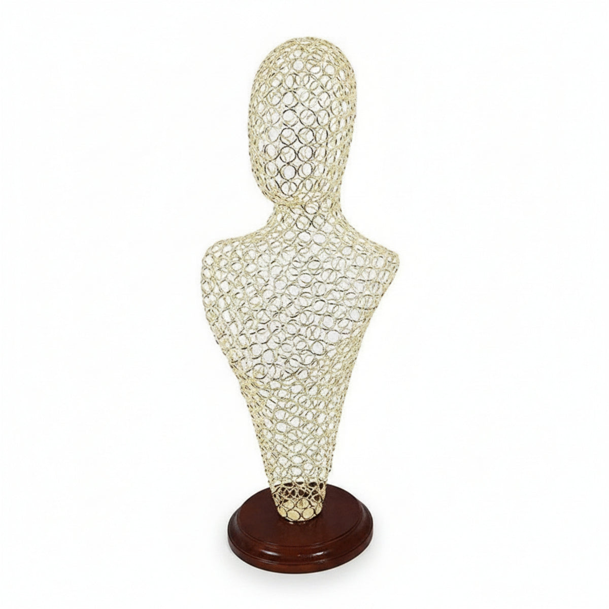 Gold Metal Hat Display Stand Tall Wire Mannequin Head Stable Mannequin Bust Stand Long-Lasting