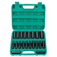 20 Pieces Impact Socket Set Metric Deep Socket Set Tool for Garage, Home Workshop