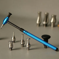 Telescopic Hammer with Tips Non-Slip Car Ding Repair Hammer Replaceable Body Sheet Metal Striking Tool DIY for Mechanics, DIYers, Garage
